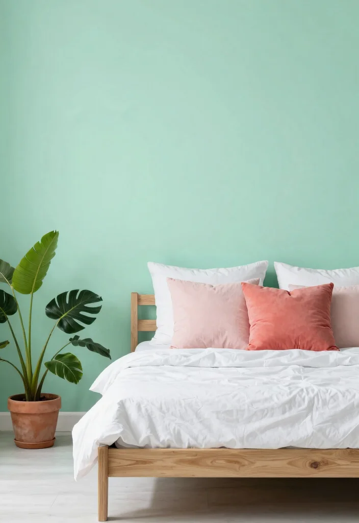 15 Bedroom Wall Paint Color Ideas to Refresh Any Space - 8. Tranquil Mint 1