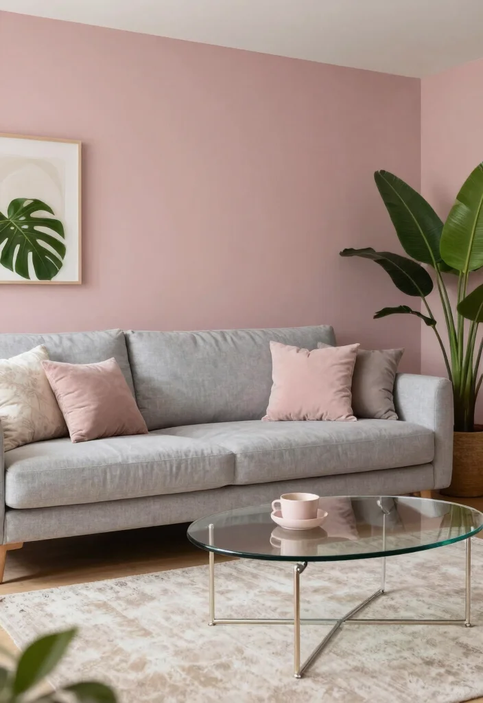 15 Living Room Wall Paint Color Ideas for Every Home Style - 14. Dusty Rose 1