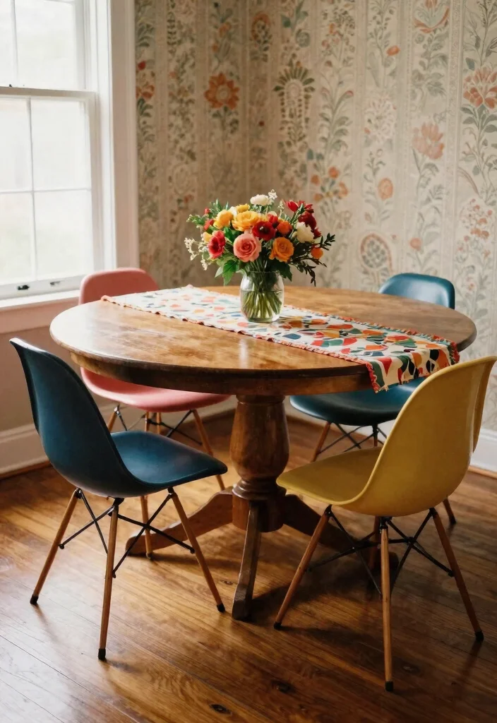 15 Vintage Dining Room Design Ideas for a Classic Yet Livable Look - 1. Retro Round Tables 1