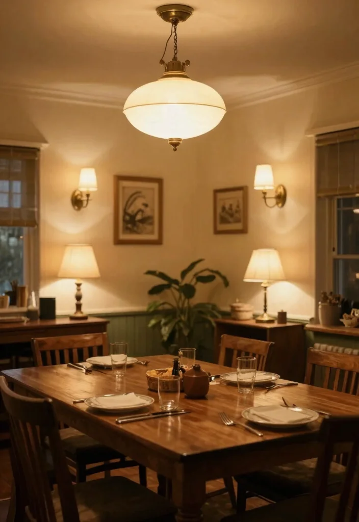 15 Vintage Dining Room Design Ideas for a Classic Yet Livable Look - 14. Layered Lighting 1