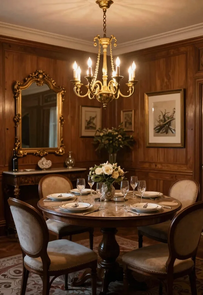 15 Vintage Dining Room Design Ideas for a Classic Yet Livable Look - 3. Vintage Lighting Fixtures 1