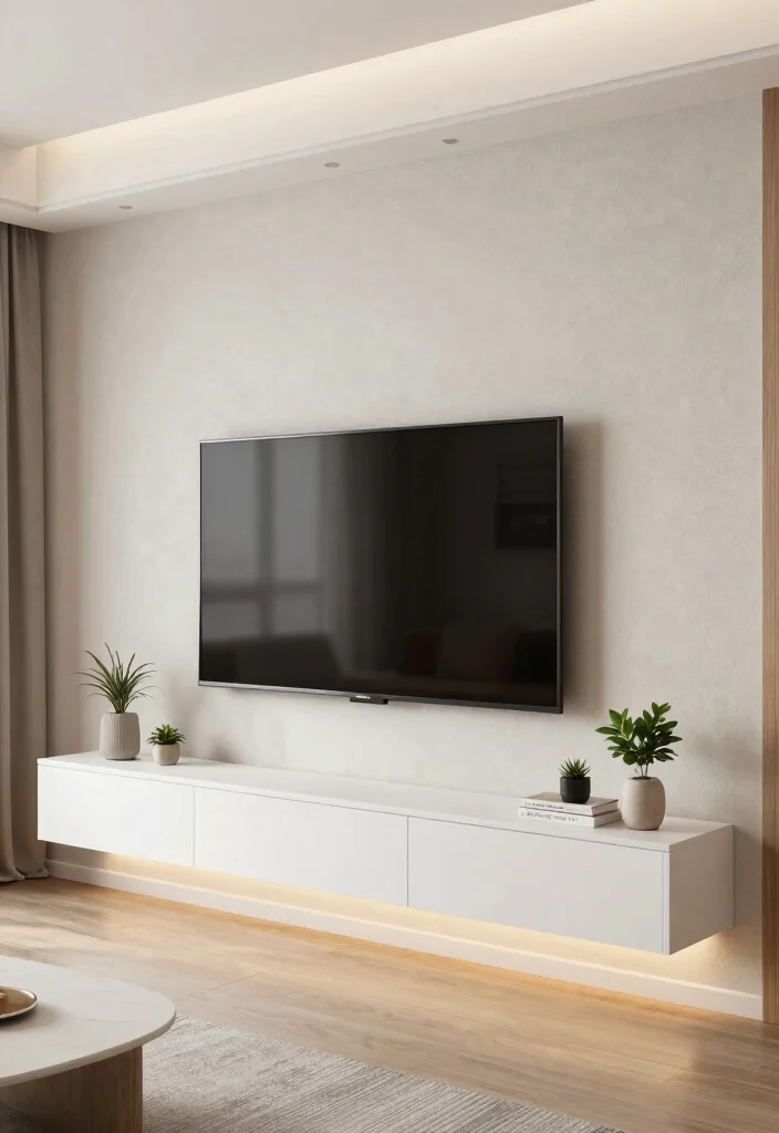 16 Latest Modern TV Unit Design Ideas for a Clean Updated Look - 1. Floating Elegance 1