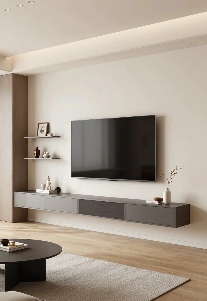 16 Latest Modern TV Unit Design Ideas for a Clean Updated Look - 14. Wall-Mounted Designs 1