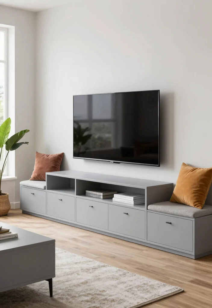 16 Latest Modern TV Unit Design Ideas for a Clean Updated Look - 2. Multi-Functional Marvel 1