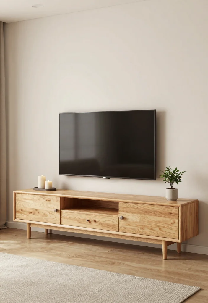 16 Latest Modern TV Unit Design Ideas for a Clean Updated Look - 5. Minimalist Wood Designs 1