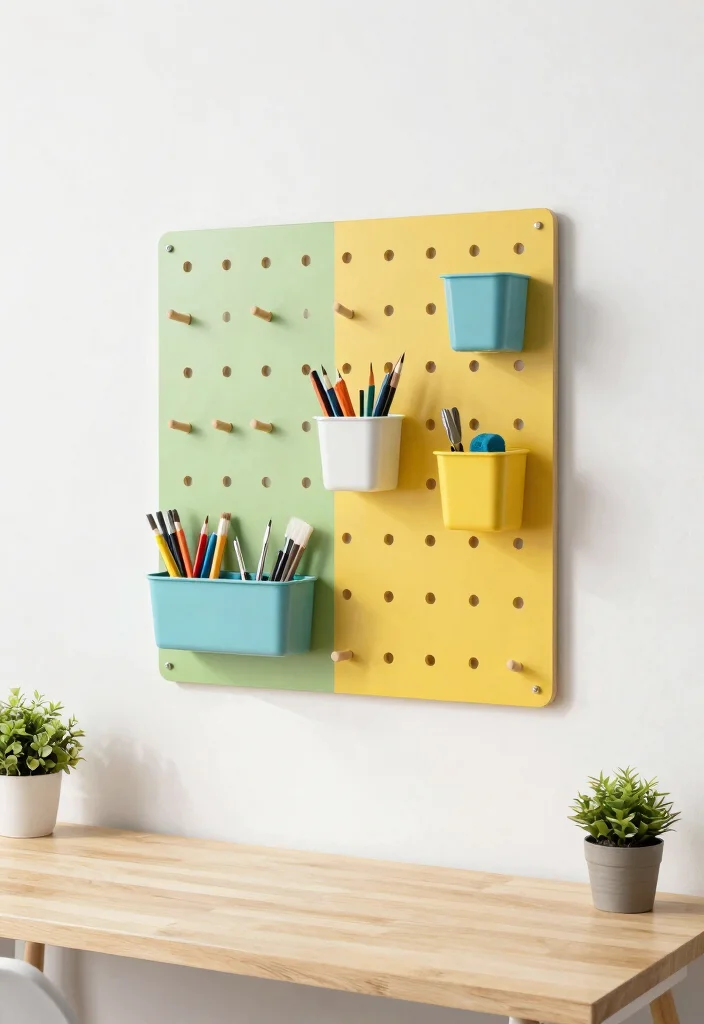 10 Small Wall Decor Ideas That Make Tight Spaces Feel Styled 8. Pegboards for Organization 0