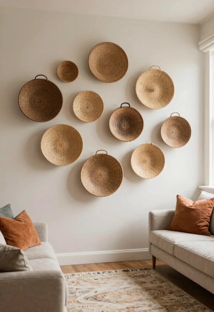 10 Small Wall Decor Ideas That Make Tight Spaces Feel Styled 9. Decorative Wall Baskets 0