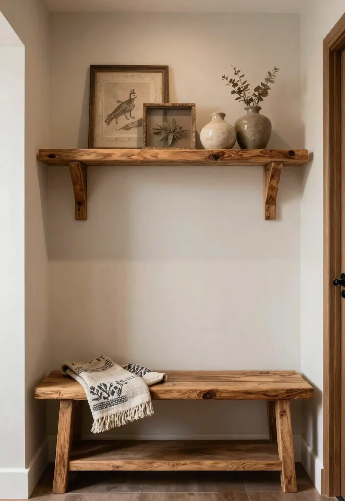 12 Entry Wall Decor Ideas That Create a Strong First Impression 13 12 Entry Wall Decor Ideas That Create a Strong First Impression 12. Incorporating Wooden Elements 0