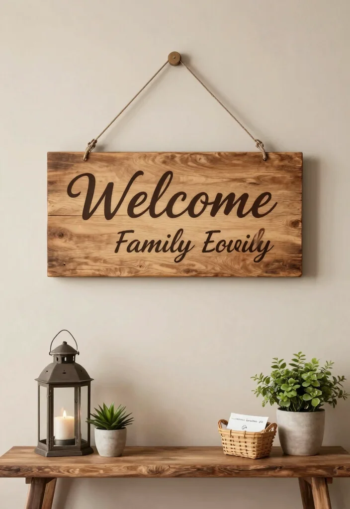 12 Entry Wall Decor Ideas That Create a Strong First Impression 6 12 Entry Wall Decor Ideas That Create a Strong First Impression 6. Personalized Welcome Signs 0