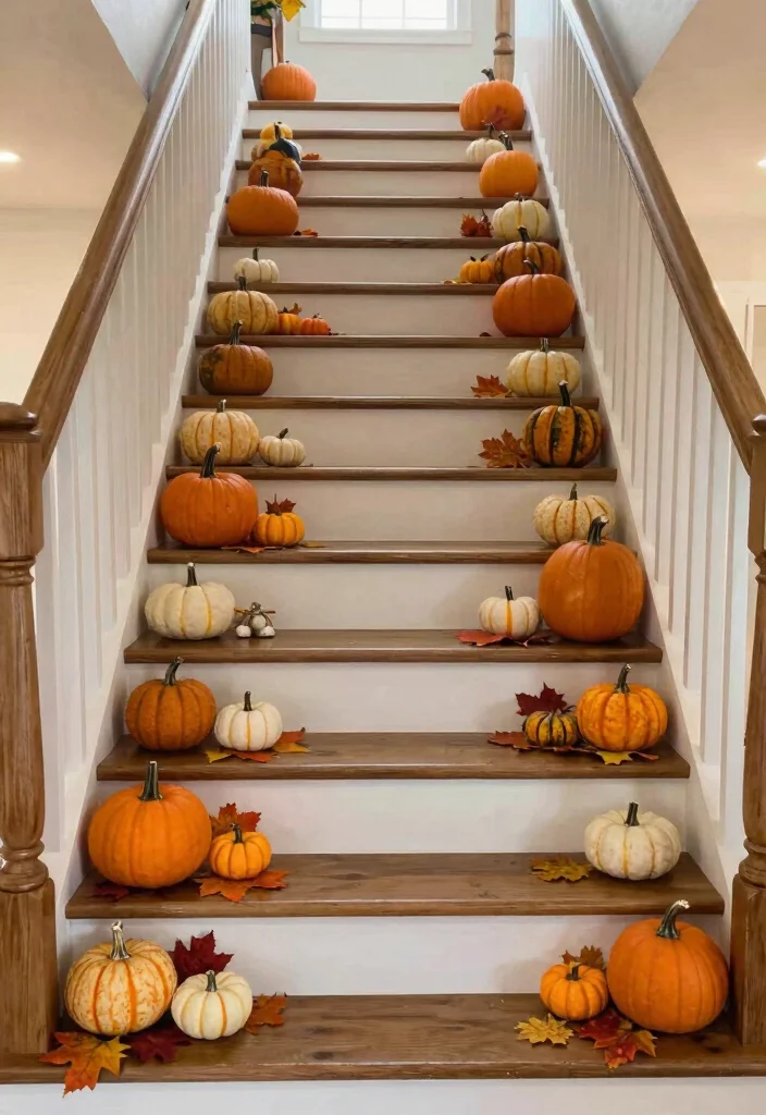 12 Stairs Wall Decor Ideas That Turn Hallways Into Gallery Moments 10. Seasonal Decor Rotations 0