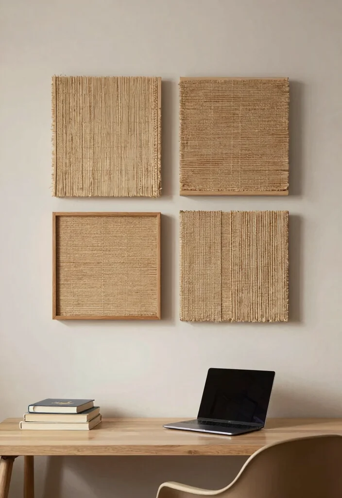 12 Study Wall Decor Ideas That Boost Focus and Style 11 12 Study Wall Decor Ideas That Boost Focus and Style 10. Textured Wall Art 0