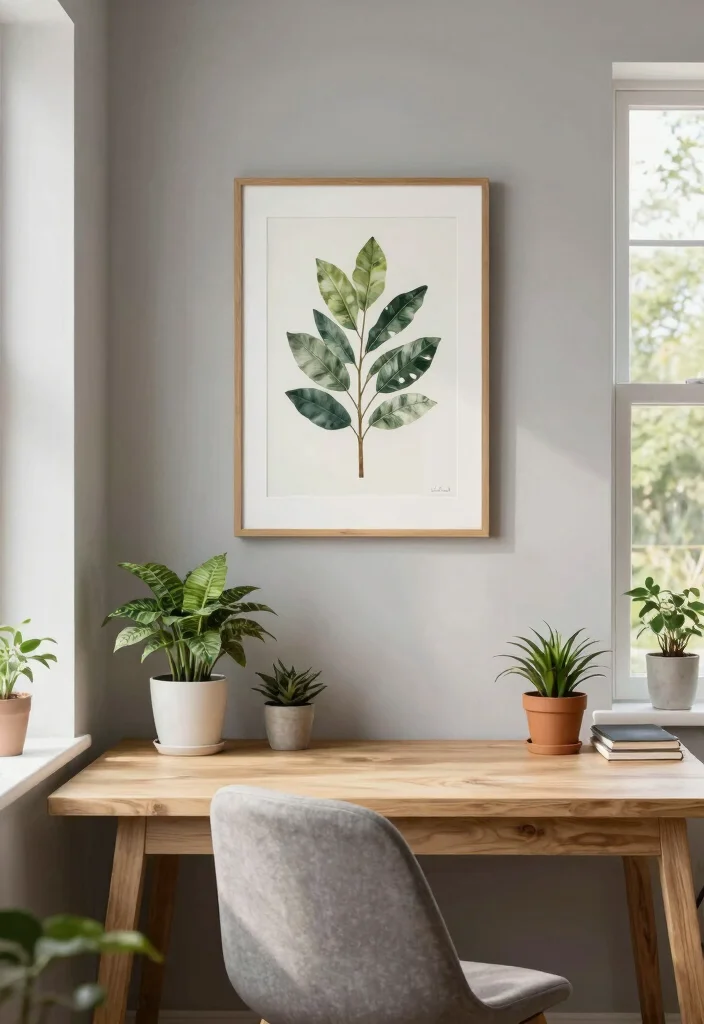 12 Study Wall Decor Ideas That Boost Focus and Style 4 12 Study Wall Decor Ideas That Boost Focus and Style 4. Nature Inspired Wall Decor 0