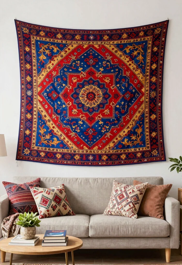 14 Aesthetic Wall Decor Ideas That Look Straight from Pinterest 11. Colorful Tapestries 0