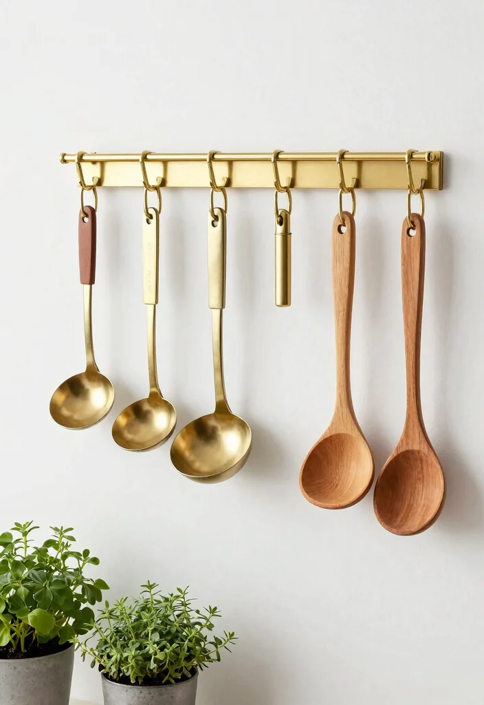 14 Kitchen Wall Decor Ideas That Add Warmth Without Clutter 13 14 Kitchen Wall Decor Ideas That Add Warmth Without Clutter 11. Simple Hooks for Utensils 0