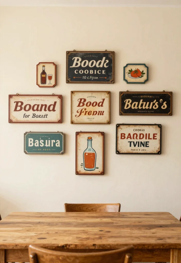 14 Kitchen Wall Decor Ideas That Add Warmth Without Clutter 6 14 Kitchen Wall Decor Ideas That Add Warmth Without Clutter 6. Vintage Signs 0
