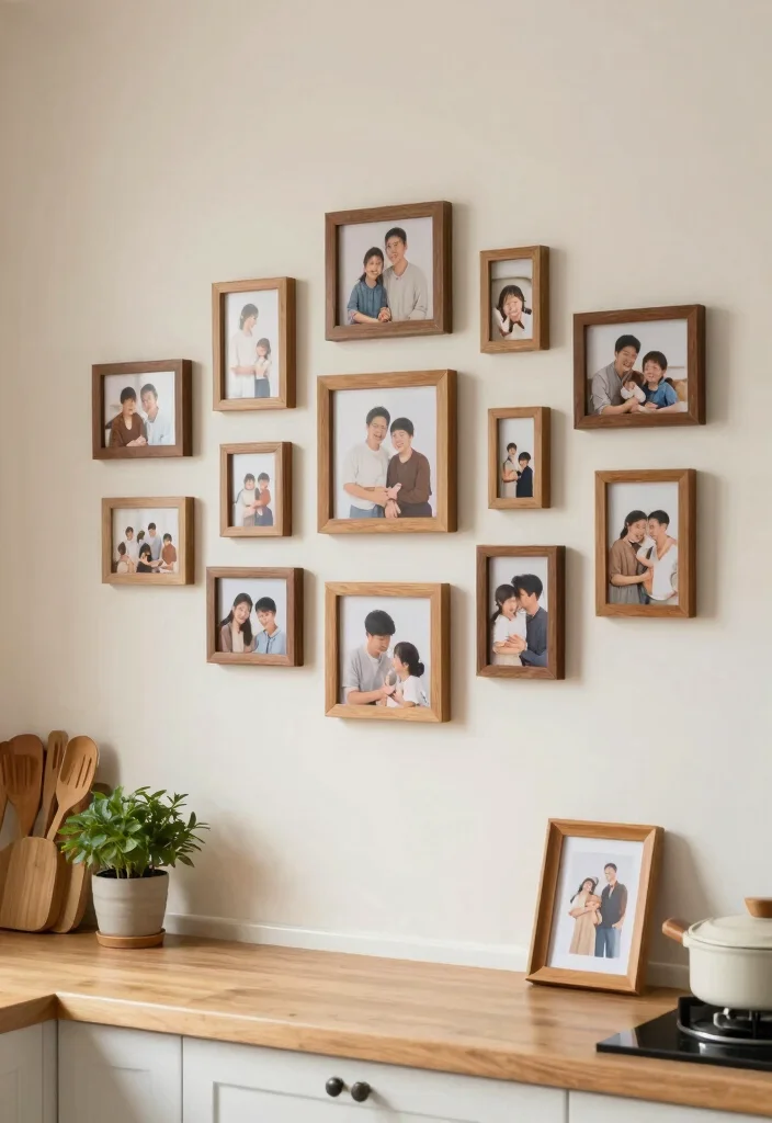14 Kitchen Wall Decor Ideas That Add Warmth Without Clutter 11 14 Kitchen Wall Decor Ideas That Add Warmth Without Clutter 9. A Rotating Gallery of Family Photos 0