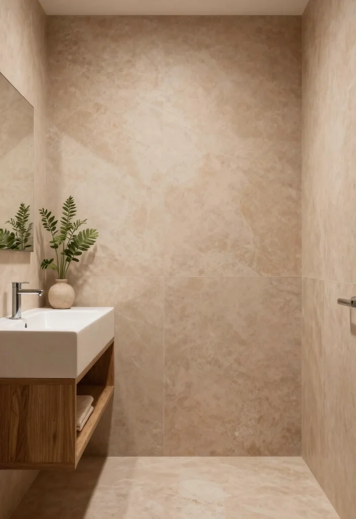 15 Bathroom Wall Decor Ideas That Feel Spa Inspired 11. Earthy Color Wash 0