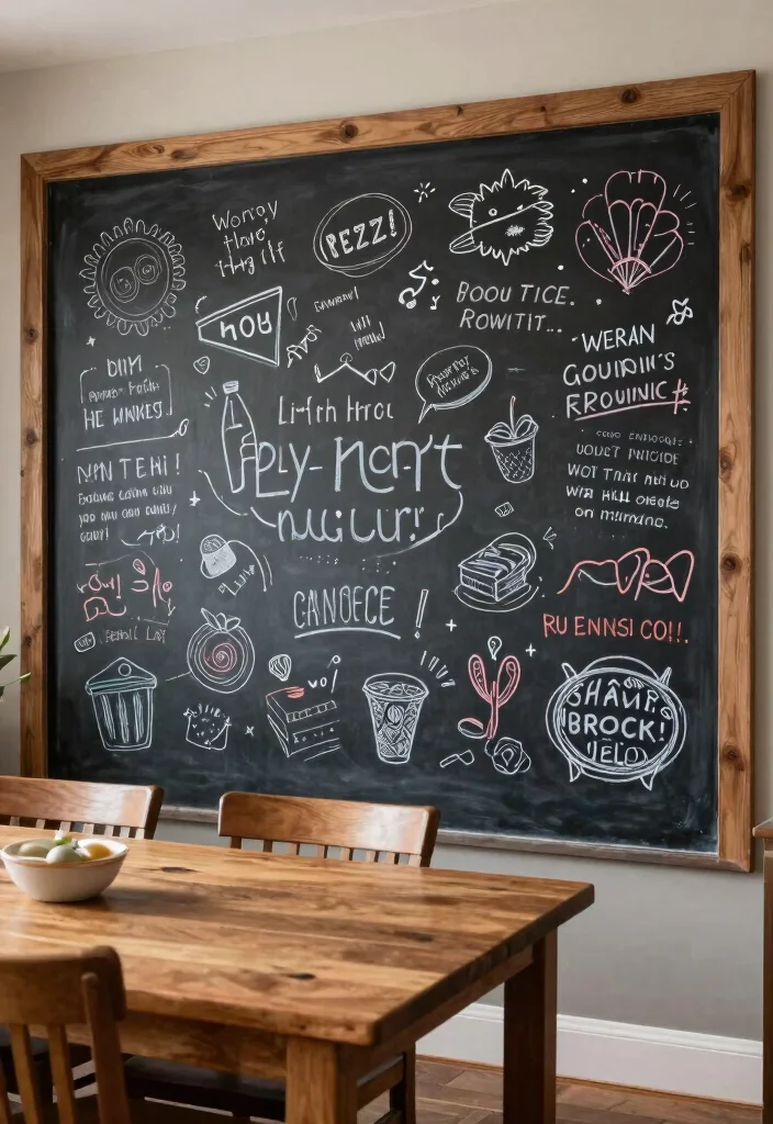 15 Dining Room Wall Decor Ideas That Make Guests Look Twice 8. Chalkboard Wall 0