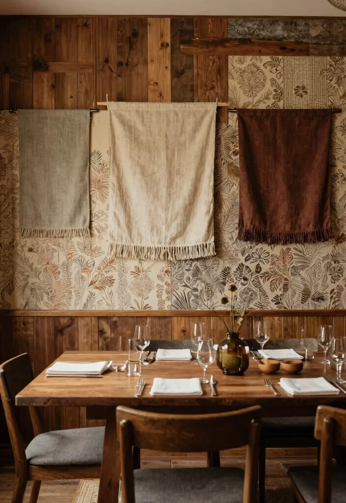 15 Dining Room Wall Decor Ideas That Make Guests Look Twice 9. Layered Textures 0