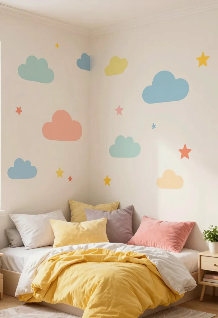 16 Bedroom Wall Decor Ideas That Feel Cozy and Personal 5 16 Bedroom Wall Decor Ideas That Feel Cozy and Personal 5. Whimsical Wall Decals 0