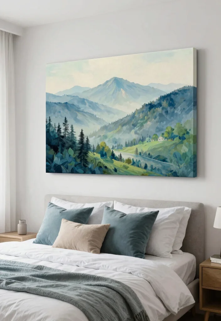 18 Large Wall Decor Ideas That Fill Space Without Overwhelming 12. Large Canvas Prints of Nature 0