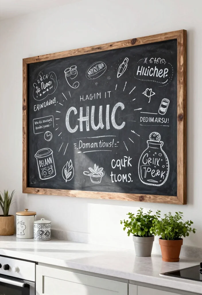 18 Large Wall Decor Ideas That Fill Space Without Overwhelming 16. Oversized Chalkboard or Whiteboard 0