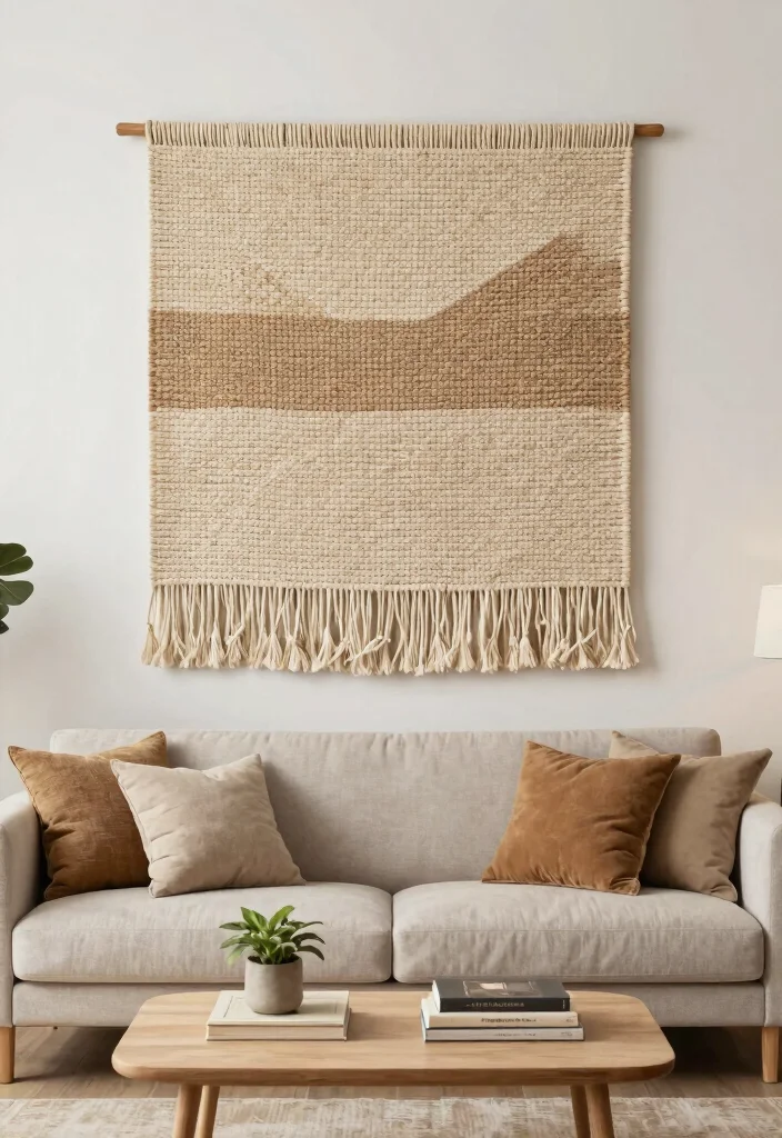 18 Large Wall Decor Ideas That Fill Space Without Overwhelming 3. Woven Wall Hangings 0