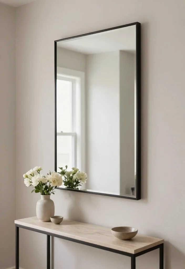 18 Large Wall Decor Ideas That Fill Space Without Overwhelming 7. Large Mirrors with Simple Frames 0