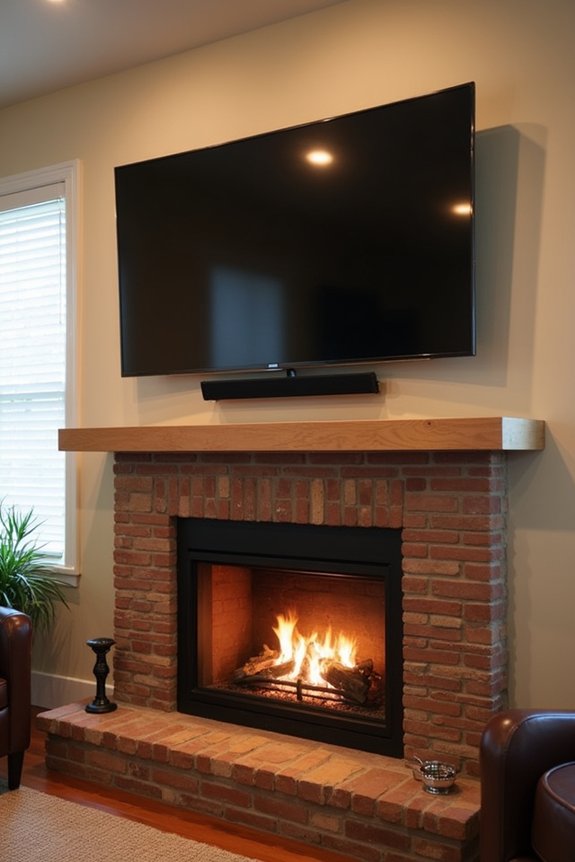 above fireplace mounting risks heat damage