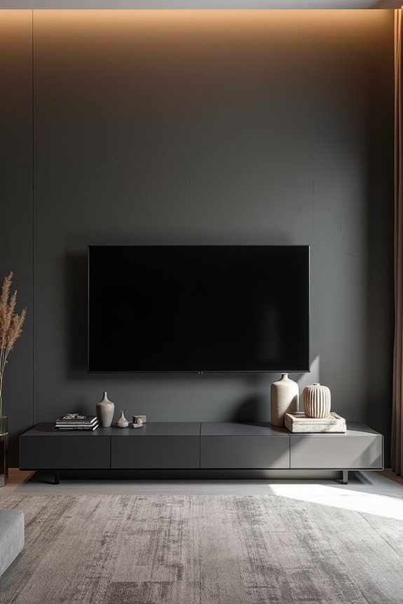 accent wall defines tv space