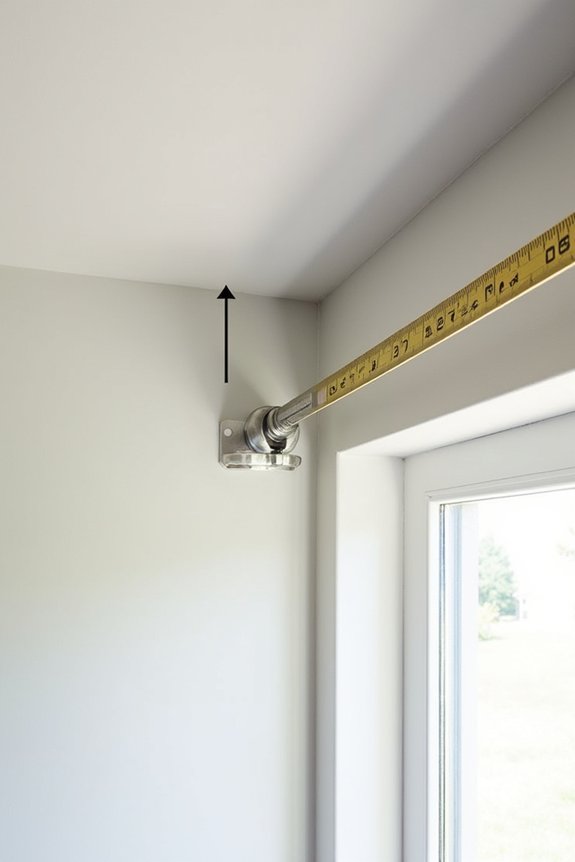 bracket height depends on ceiling type