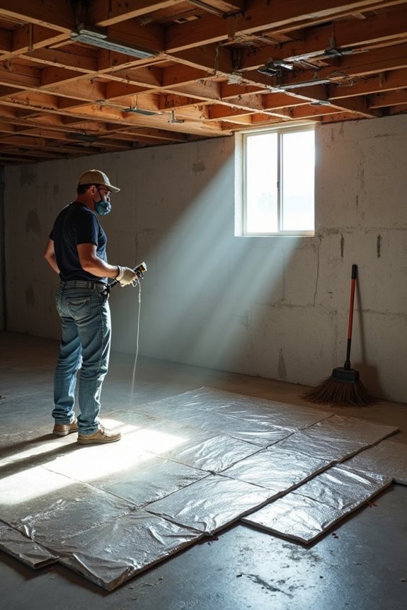 clear space inspect moisture stop mold
