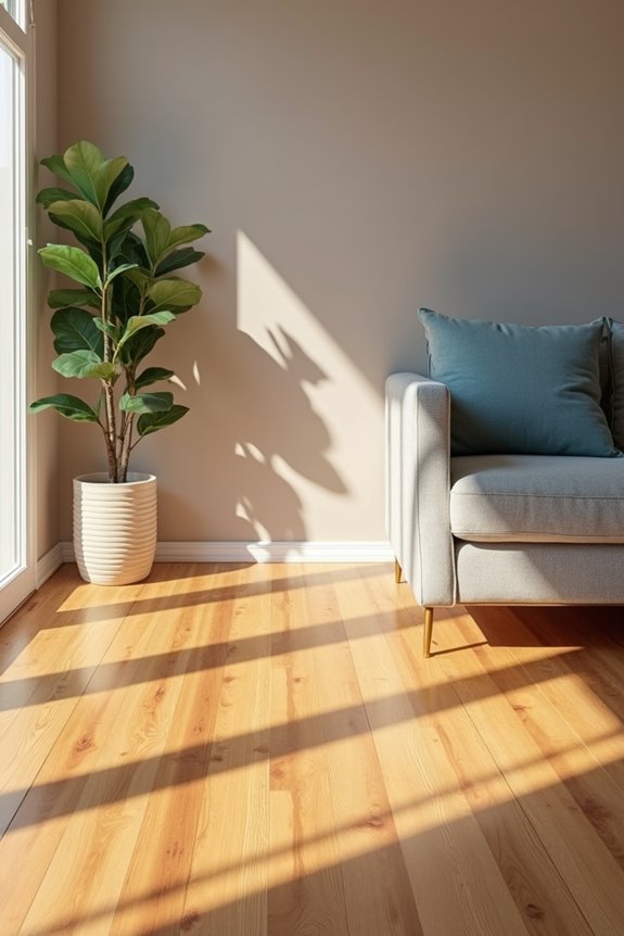 How to Match Wall Colors With Wood Flooring 2 contrast walls frame wood floors under varying light