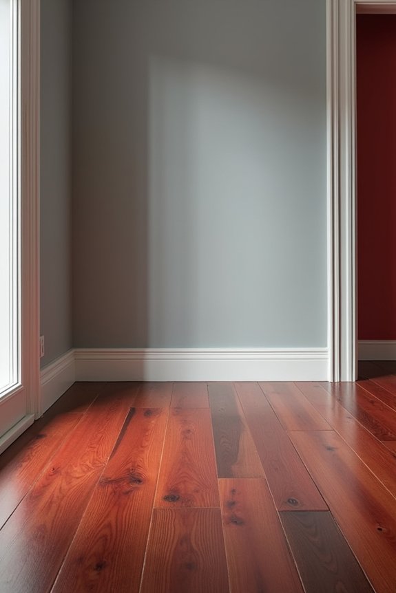 How to Match Wall Colors With Wood Flooring 6 cool gray walls complement red cherry floors