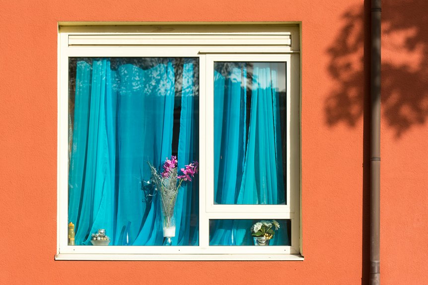 curtain colors complement gray walls