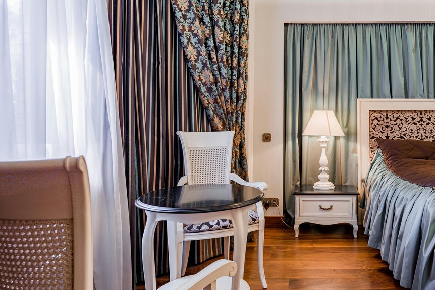 curtains floor touching ceiling styling