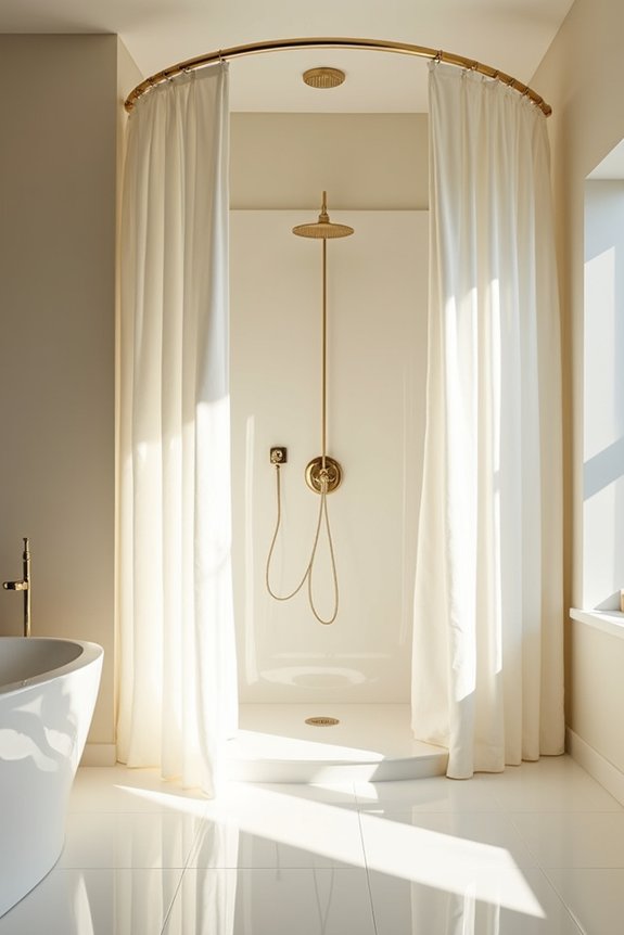 curved rods extra wide curtains