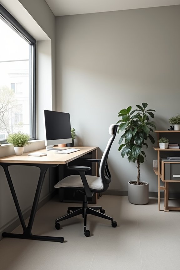 How to Arrange Office Furniture for Maximum Productivity 3 desk visibility with door off axis