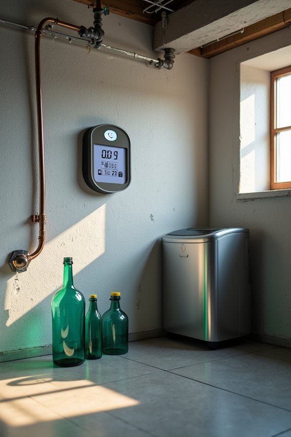 digital hygrometer monitor basement humidity regularly