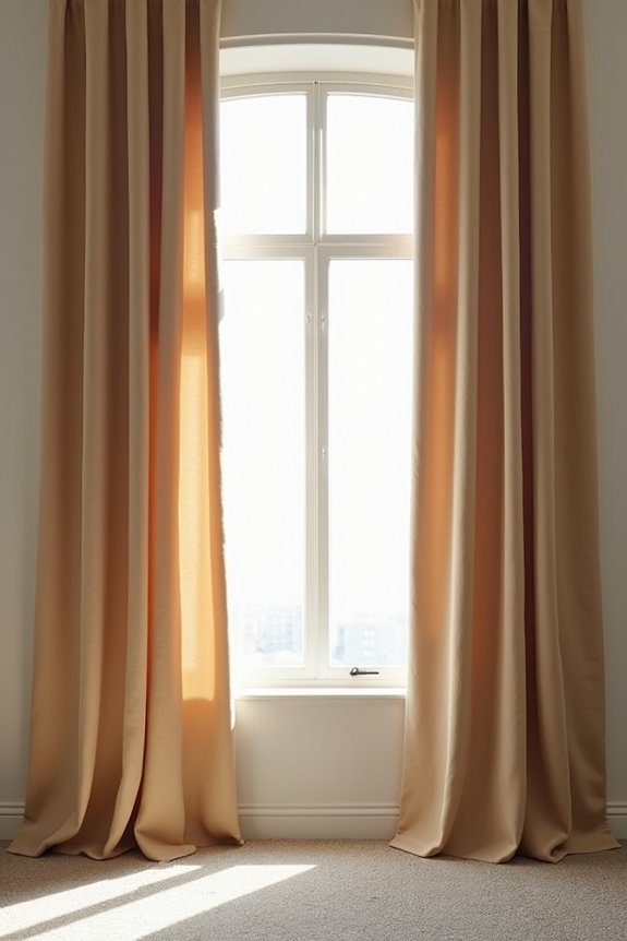 fabric type governs curtain length changes