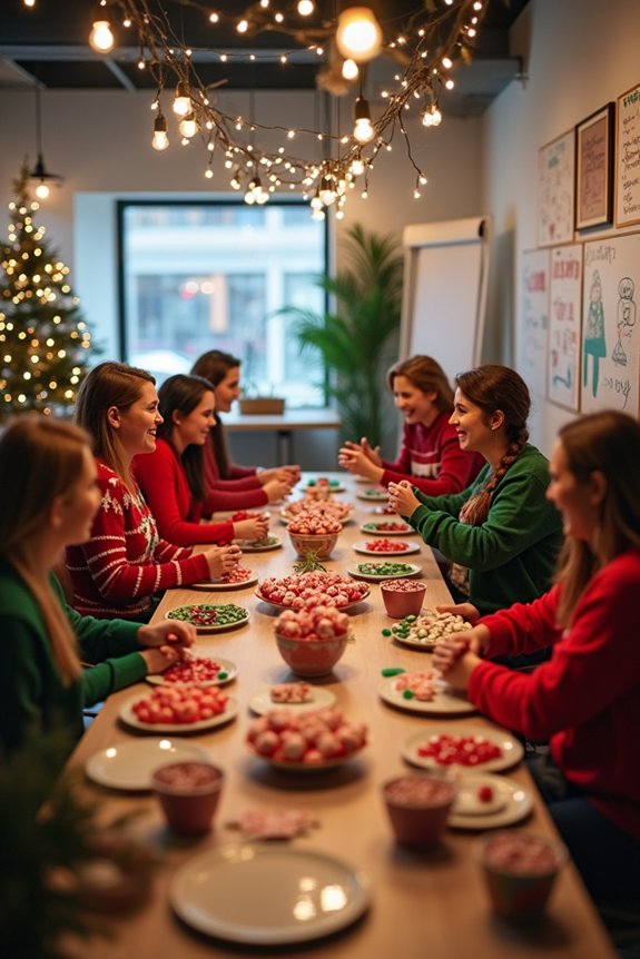 holiday food games secret santa bonds