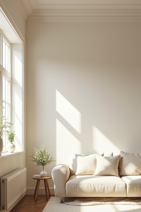 mask imperfections with light finishes