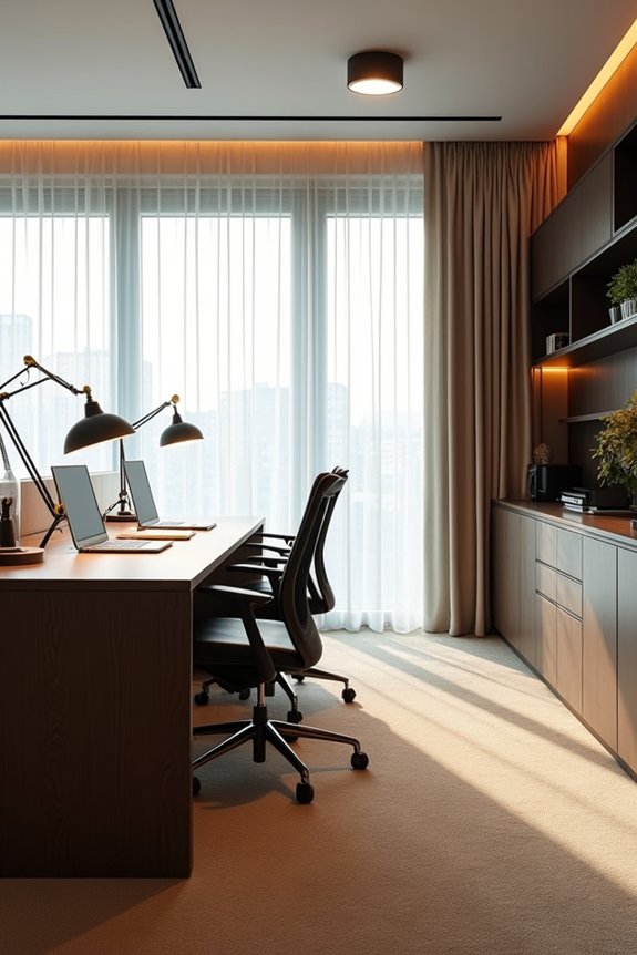How to Arrange Office Furniture for Maximum Productivity 6 natural light with layered lighting