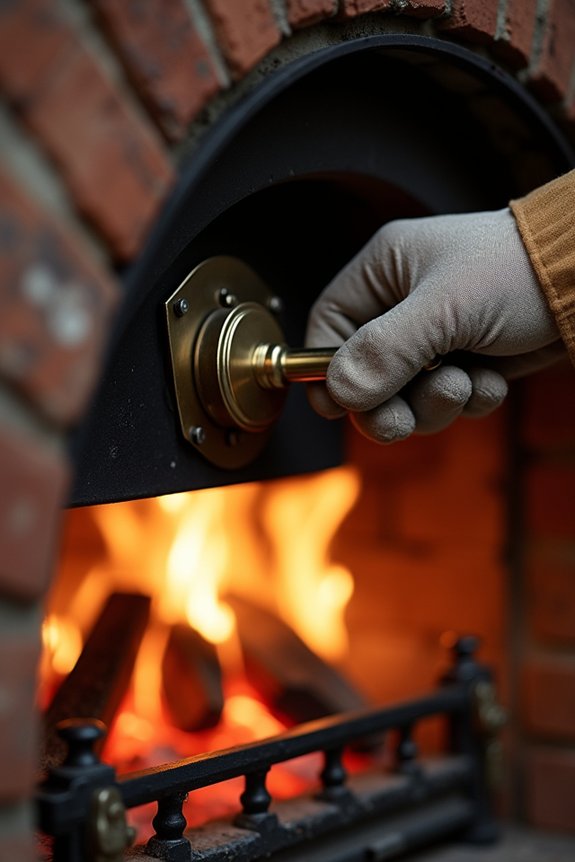 Opening Your Fireplace Flue - 3 Simple Steps 2 open damper according to type