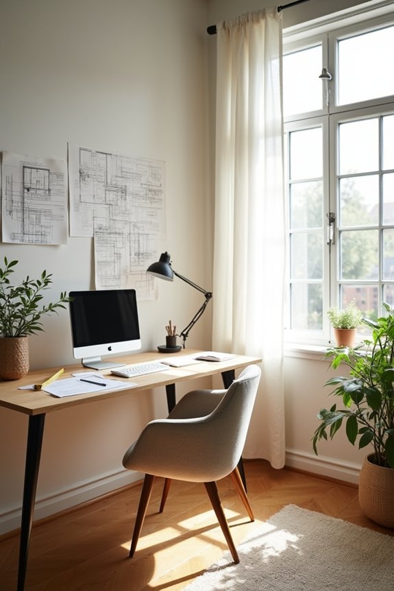 Create a Productive Functional Home Office in 5 Steps 1 plan measure lay out manage cables