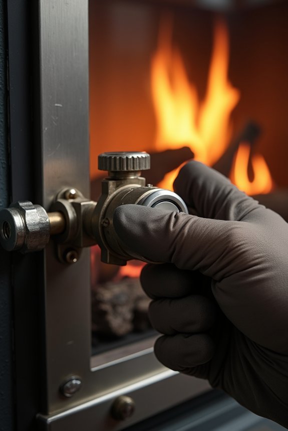 turn on gas valve fully