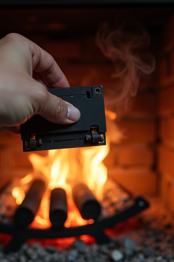 Opening Your Fireplace Flue - 3 Simple Steps 3 verifying damper air draft