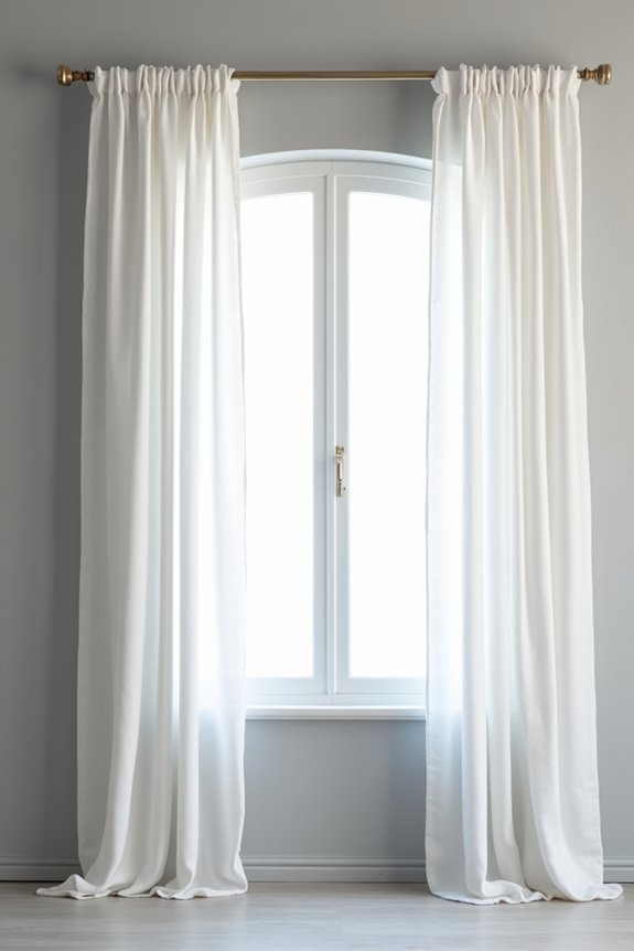 white curtains brighten clean modern spaces